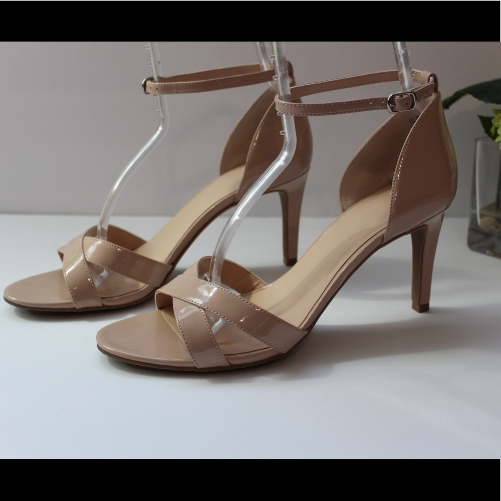 BP Strappy Nude Ankle Strap Heels Women’s 10